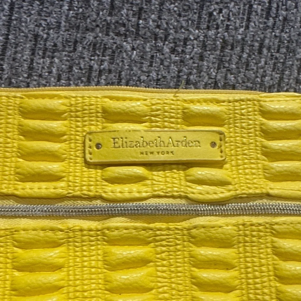 Elizabeth Arden Vibrant Yellow Quilted Cosmetic Bag